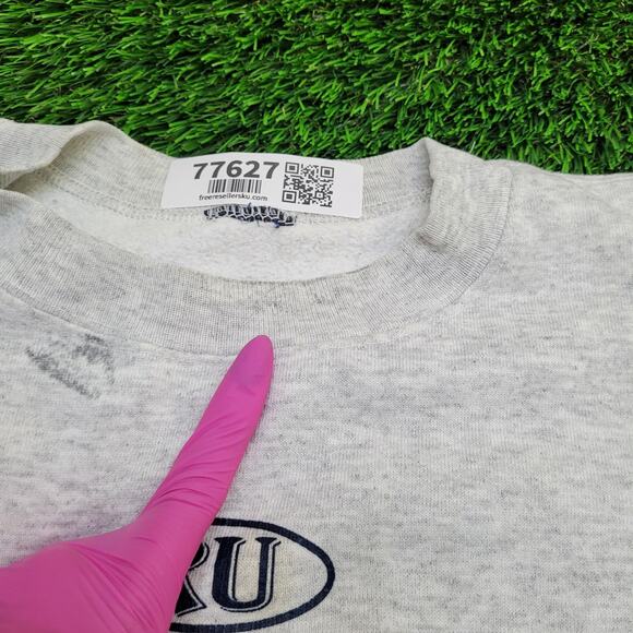 Vintage 80s Rutgers University Sweatshirt Womens XL 22x23 - Picture 11 of 16